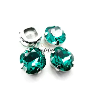 Cristal Engarzado Cushion Green Zircon 10mm