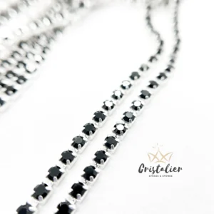 Cadena Strass Negro POR METRO