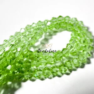 Cristal Bicono Verde Claro Por Tira