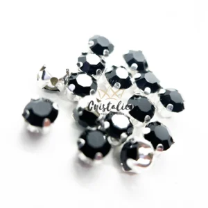 Cristal Negro Engarzado Para Coser
