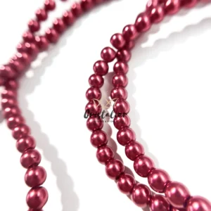 Perla de Vidrio por Tira Rojo