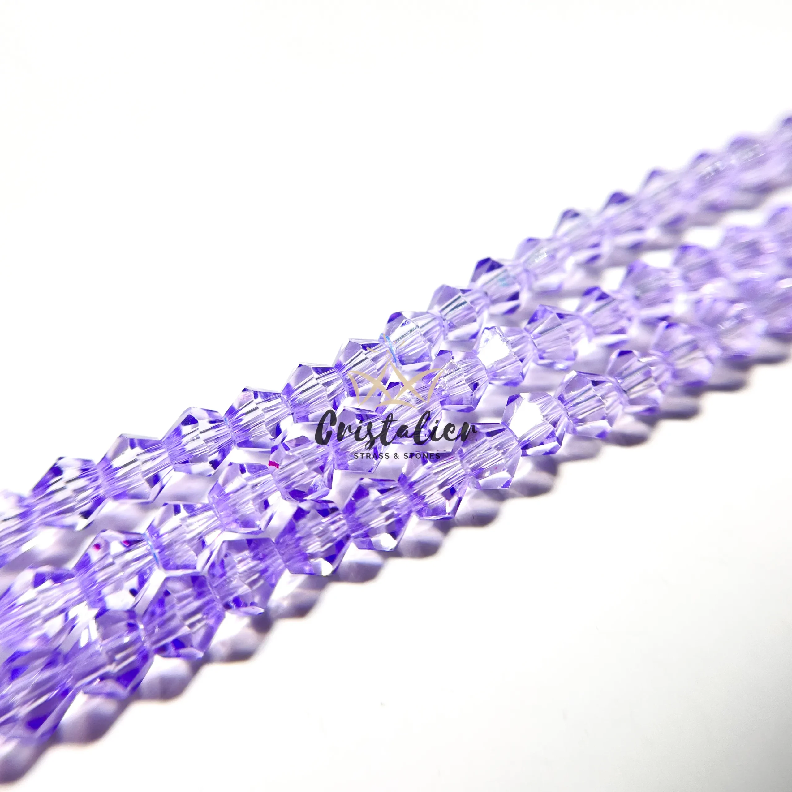 Cristal Bicono Violeta Por Tira - Imagen 2