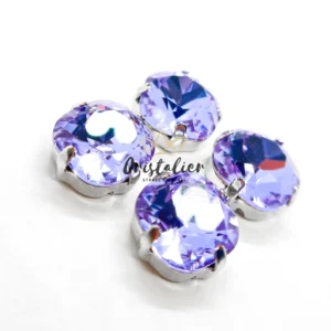Cristal Engarzado Cushion Violet 10mm