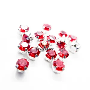 Cristal Rojo Italiano Engarzado Para Coser