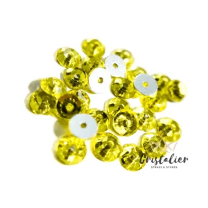 Cristal Con Orificio Amarillo Para Coser