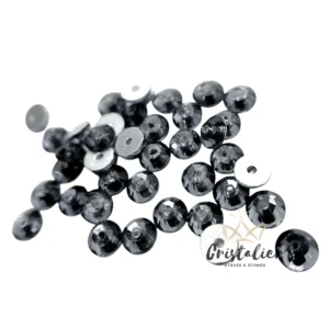 Cristal Con Orificio Gris Para Coser