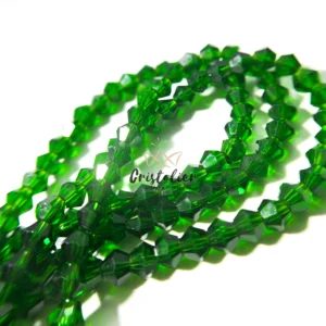 Cristal Bicono Verde Por Tira