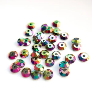 Cristal Metal Rainbow Con Orificio Para Coser