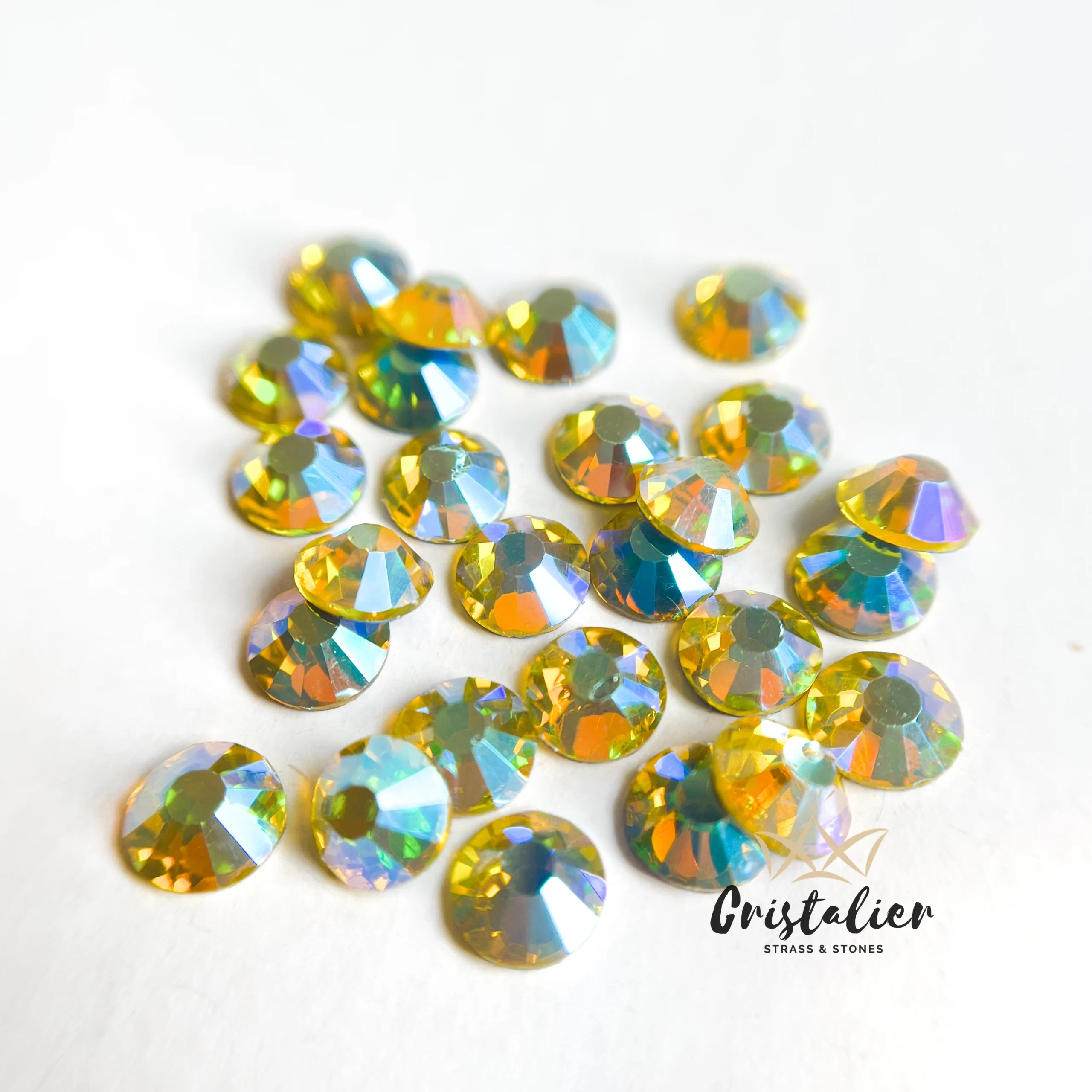 Cristal Amarillo Tornasol Hotfix Crystal VDD - Imagen 2