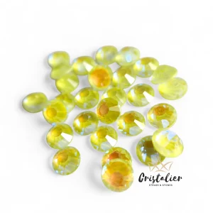 Amarillo Neón Tornasol Hotfix Crystal VDD