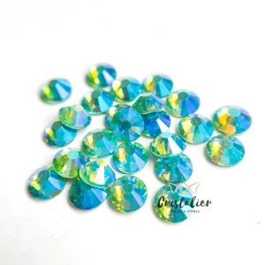 Cristal Verde Claro Tornasol Hotfix Crystal VDD