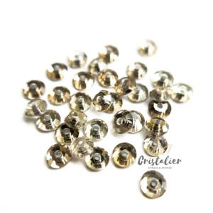Cristal Topaz Claro Con Orificio Para Coser