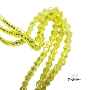 Cristal Bicono Amarillo Por Tira