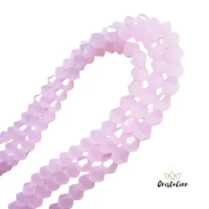 Cristal Bicono Rose Opal Por Tira