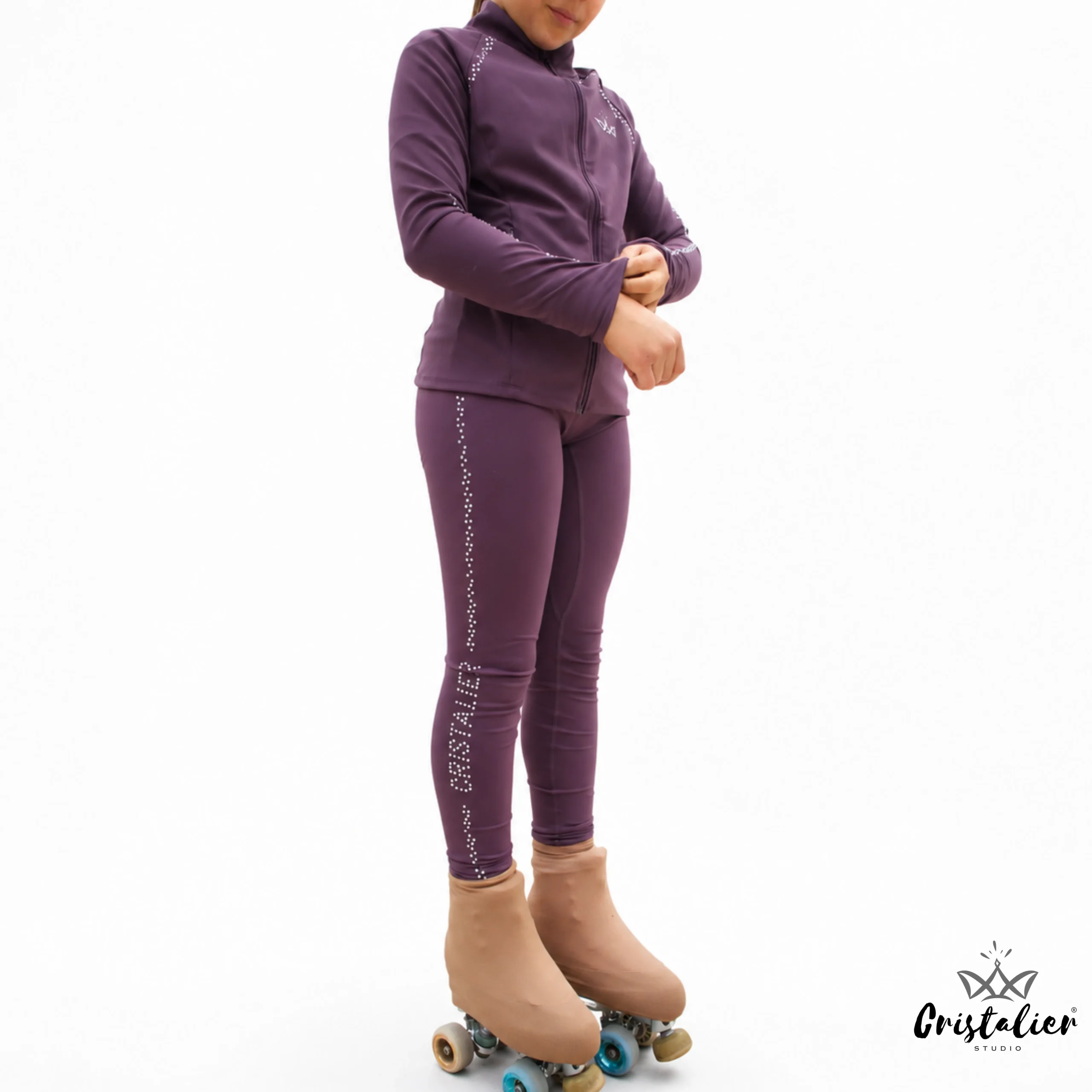 Legging PRISMA Morado Pastel CON PEDRERÍA - Imagen 2
