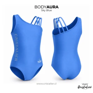 Body o Malla de entrenamiento AURA Celeste Pastel Forrado alta compresión